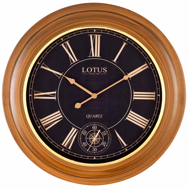 ساعت دیواری چوبی لوتوس مدل W-682-MARION
