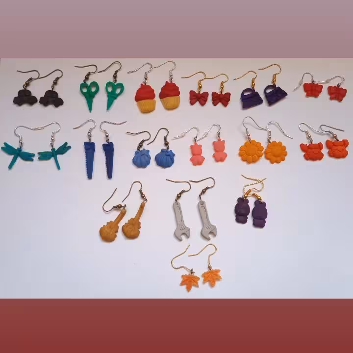 گوشواره خمیری فانتزی