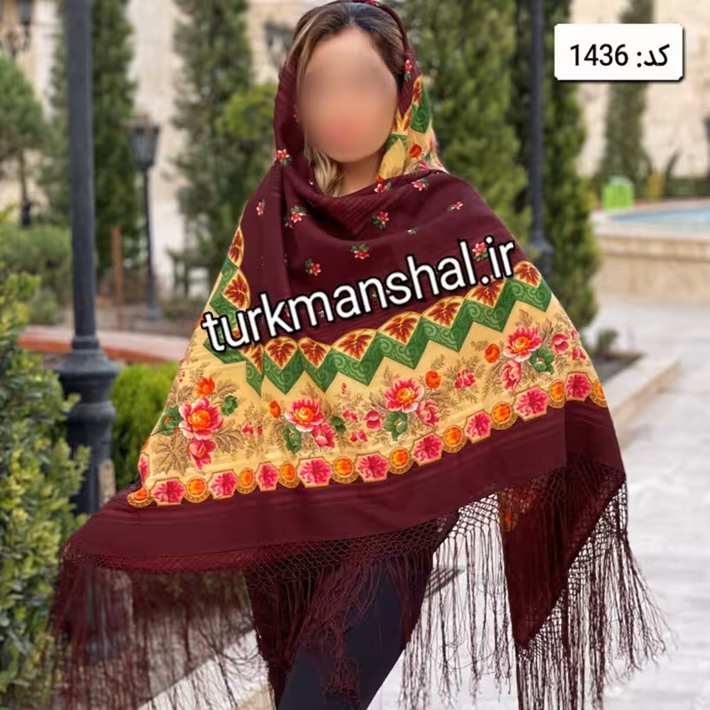 روسری ترکمن پشمی کد 1436