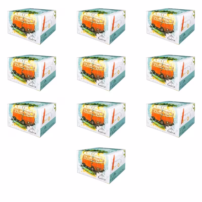 دستمال کاغذی 50 برگ گلریز طرح موج سواری بسته 10 عددی