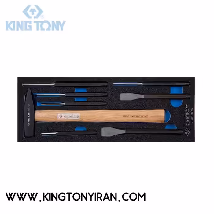 فوم داخل جعبه ابزار تیز بر سمبه پین کش و چکش کينگ توني 9-90118PRV