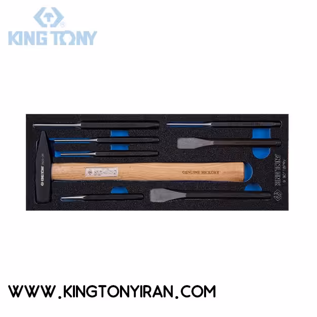 فوم داخل جعبه ابزار تیز بر سمبه پین کش و چکش کينگ توني 9-90118PRV