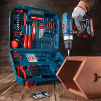 ست ترکیبی دریل چکشی شارژی 18 ولت با ابزار دستی