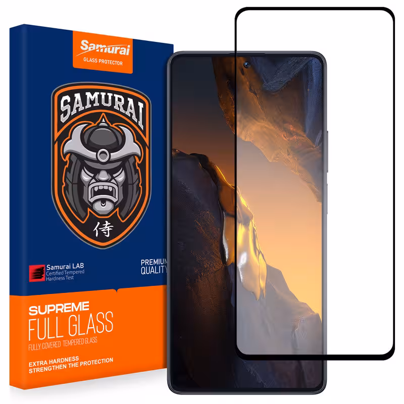 محافظ صفحه نمایش شیشه ای سامورایی مدل ovglass مناسب برای گوشی موبایل شیائومی Poco X5 Pro / Poco F5