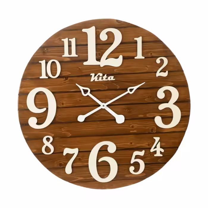 ساعت دیواری چوبی کد CKH632g