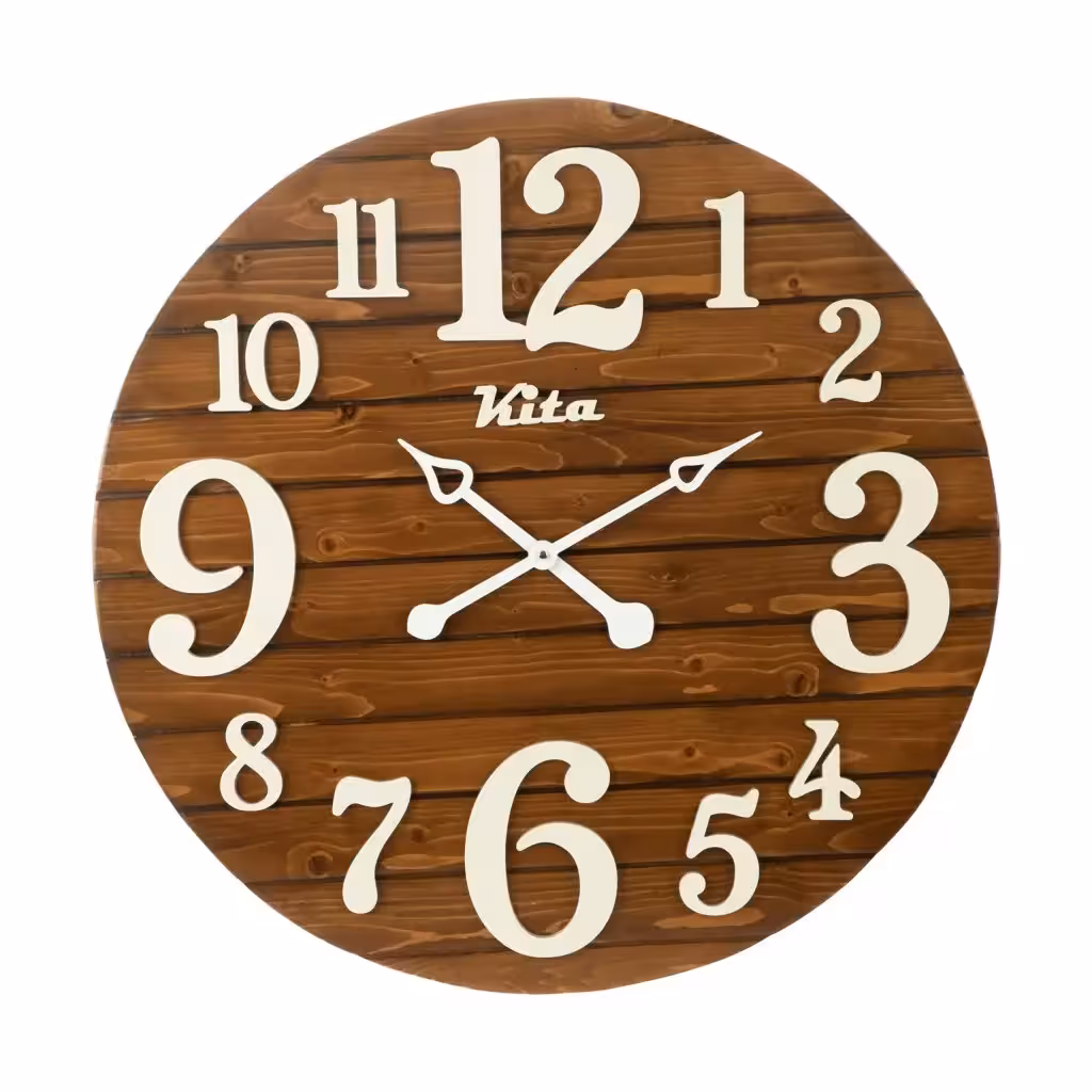 ساعت دیواری چوبی کد CKH632g