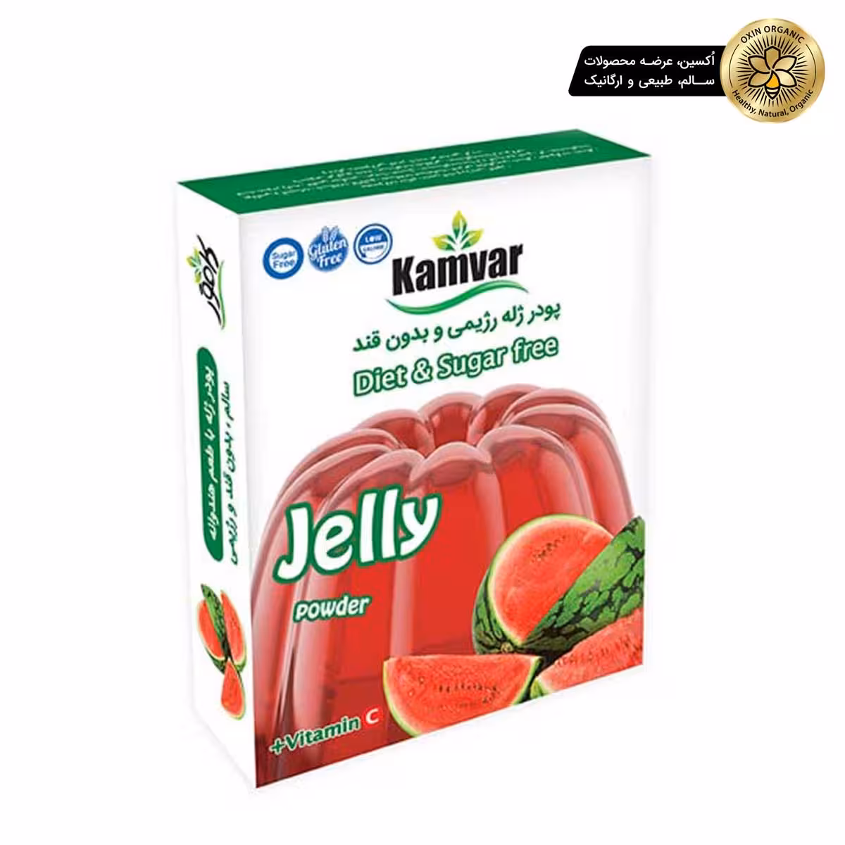 ژله رژیمی هندوانه 36گرم کامورKamvar diet watermelon jelly 36g