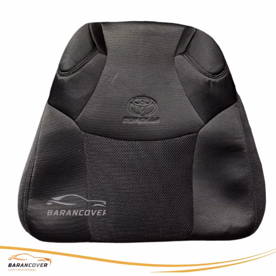 روکش صندلی کرولا 2023 و 2024 تمام پارچه رنگ مشکی