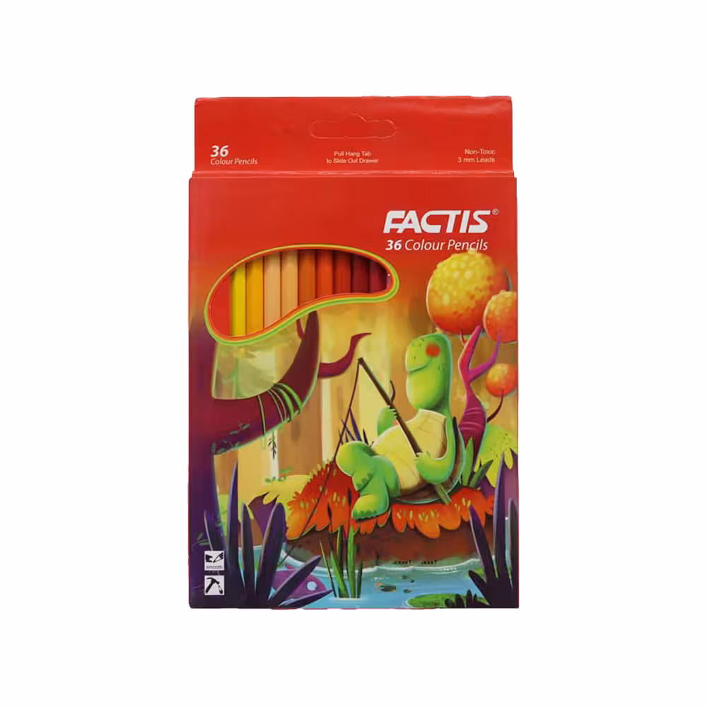 مدادرنگی 36 رنگ جعبه مقوایی فکتیس