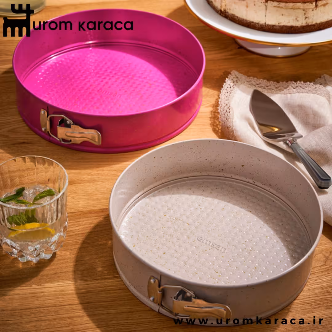 قالب کیک کمربندی 2 عددی امسان Super صورتی / بژ