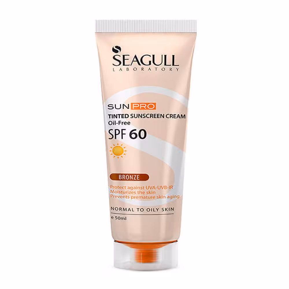 کرم ضد آفتاب رنگی فاقد چربی سی گل مدل Sun Pro با SPF60 برنزه 50 میل