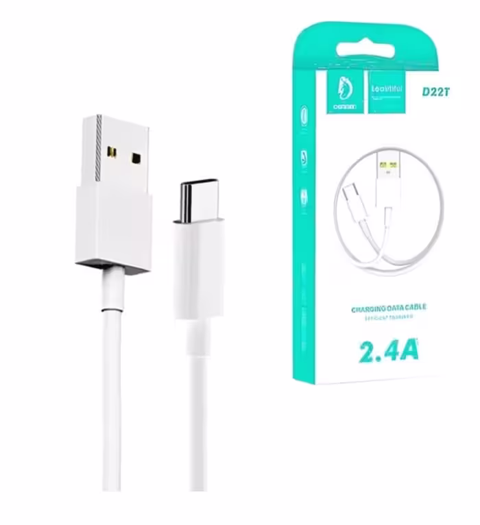 کابل تبدیل USB به Type-C دن‌من مدل D22t طول 1 متر