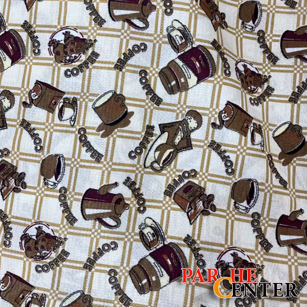 پارچه آشپزخانه ای طرح نسکافه با عرض150