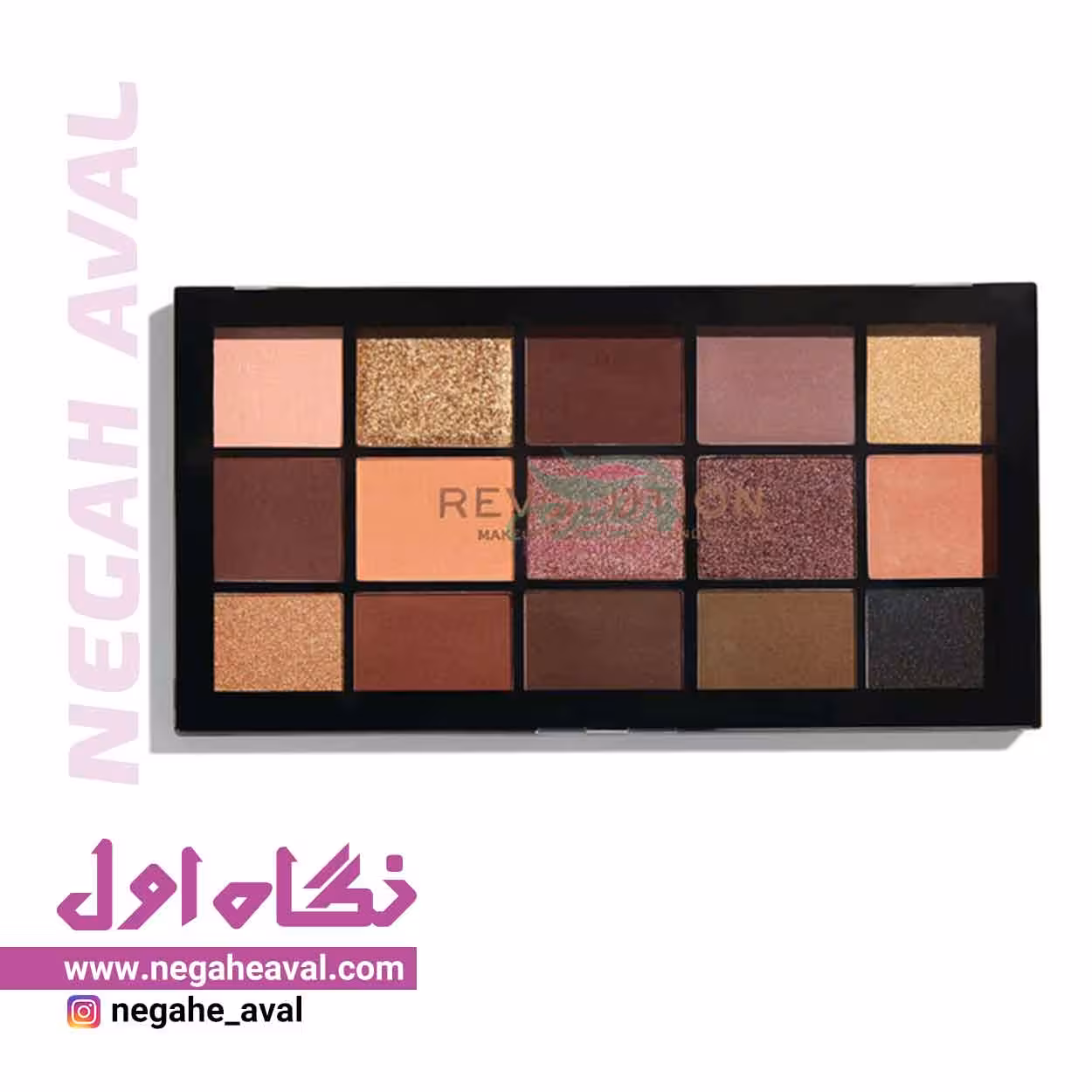 پالت سایه چشم 15 رنگ Velvet Rose رولوشن