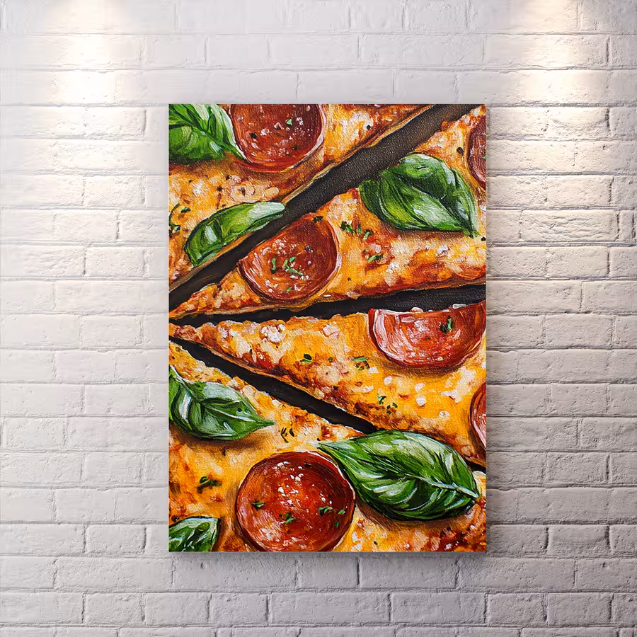 تابلو دکوراتیو طرح پیتزا HQCs-2723