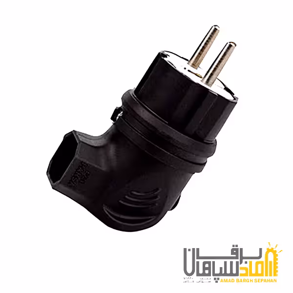 دو شاخه لاستیکی 90 درجه - مشکی - پارسا