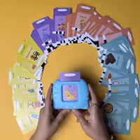 کیت آموزش زبان انگلیسی و فارسی رنگ آبی