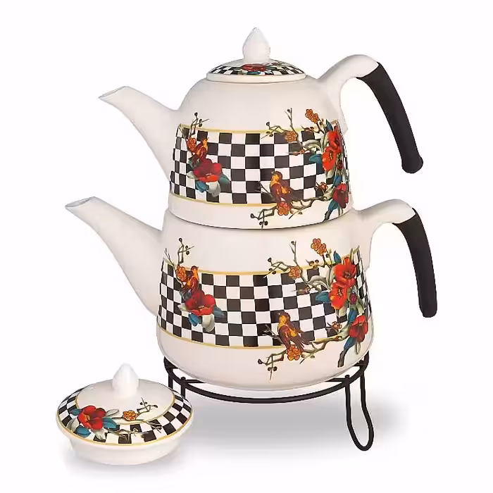 ست کتری و قوری ریور مدل پرواز گنجایش کتری 2.5 لیتر گنجایش قوری 0.8 لیتر