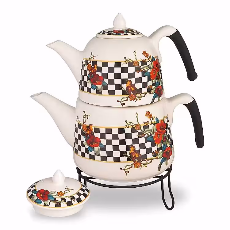 ست کتری و قوری ریور مدل پرواز گنجایش کتری 2.5 لیتر گنجایش قوری 0.8 لیتر