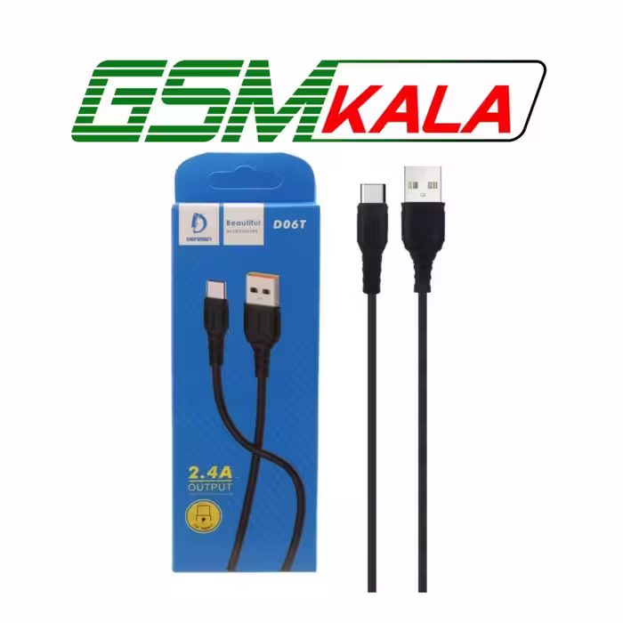 کابل شارژ فست DENMEN Type C مدل D06T پک دار