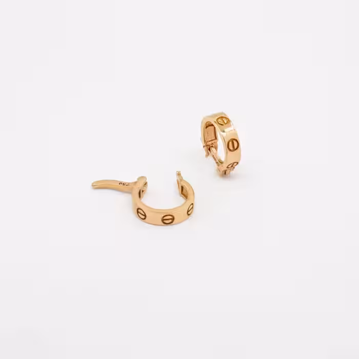 گوشواره طلا حلقه ای طرح اومگا