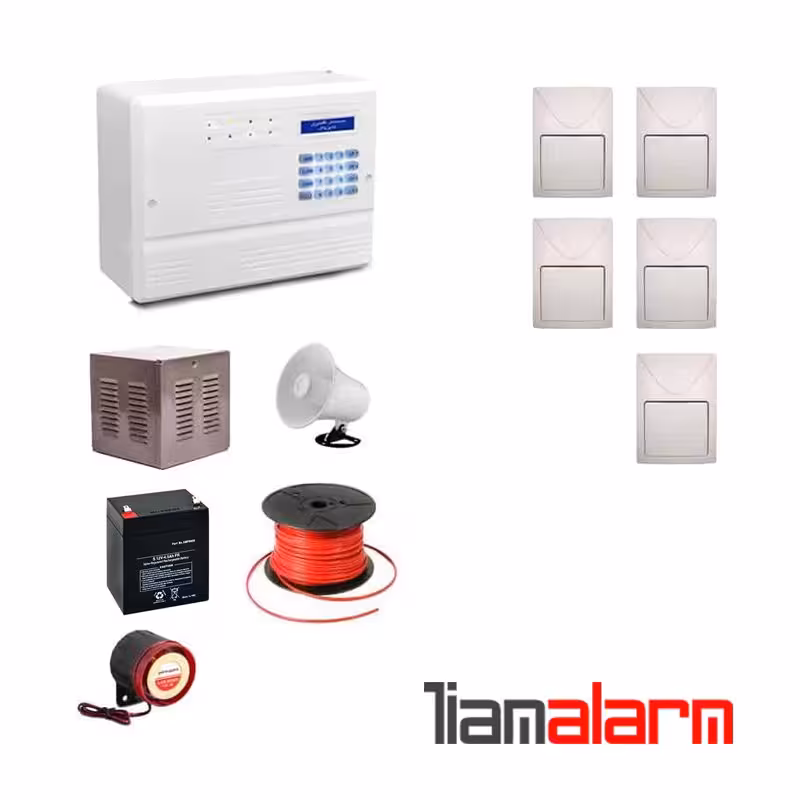 پکیج دزدگیر اماکن با سیم مدل فایروال سیم کارتی و تلفنی F10F5