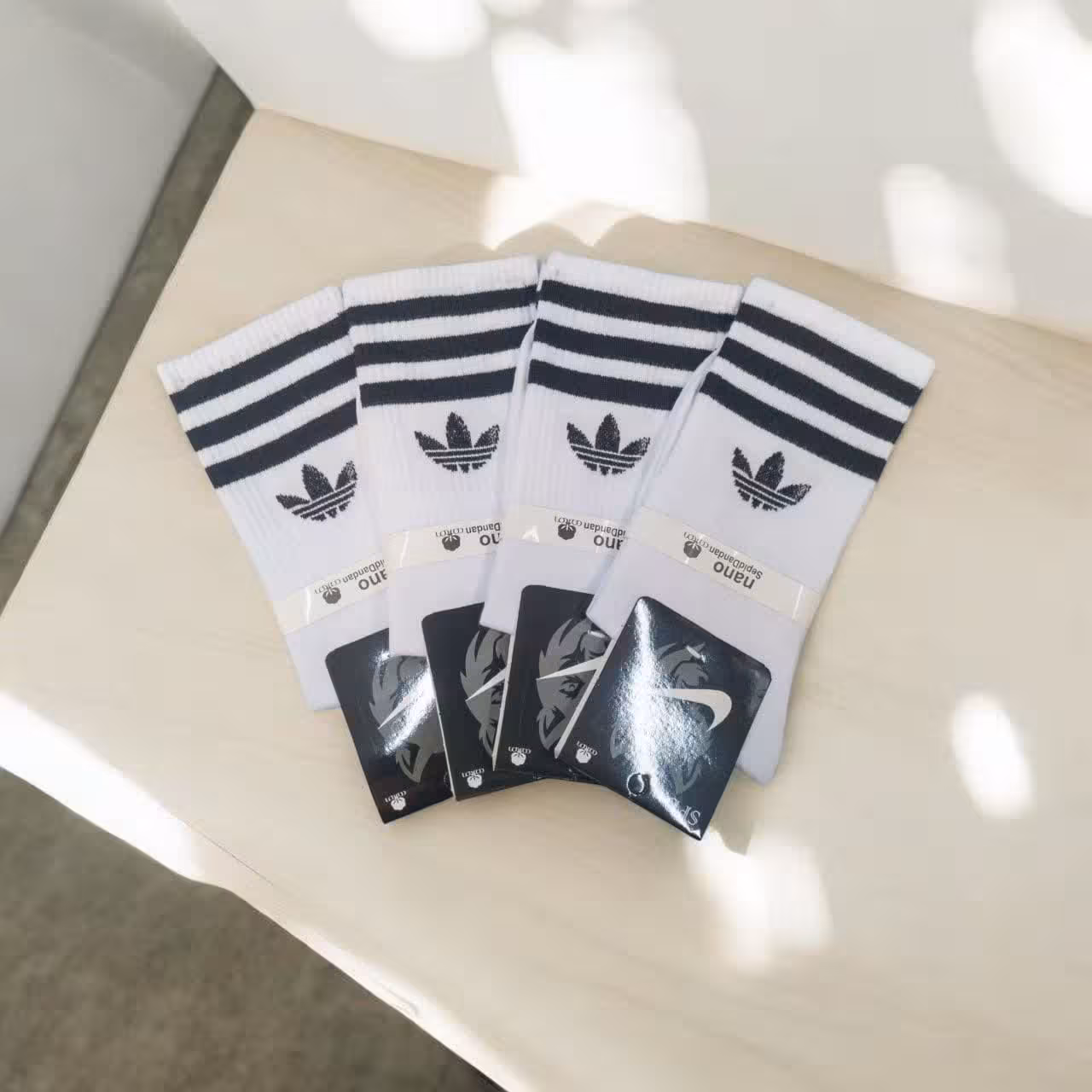 جوراب ساقدار کش انگلیسی ادیداس spdسفید تک