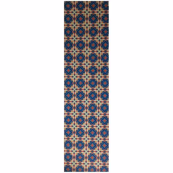 رومیزی رانر مخمل کوبیده طرح کاشی کد MAKHRAN4