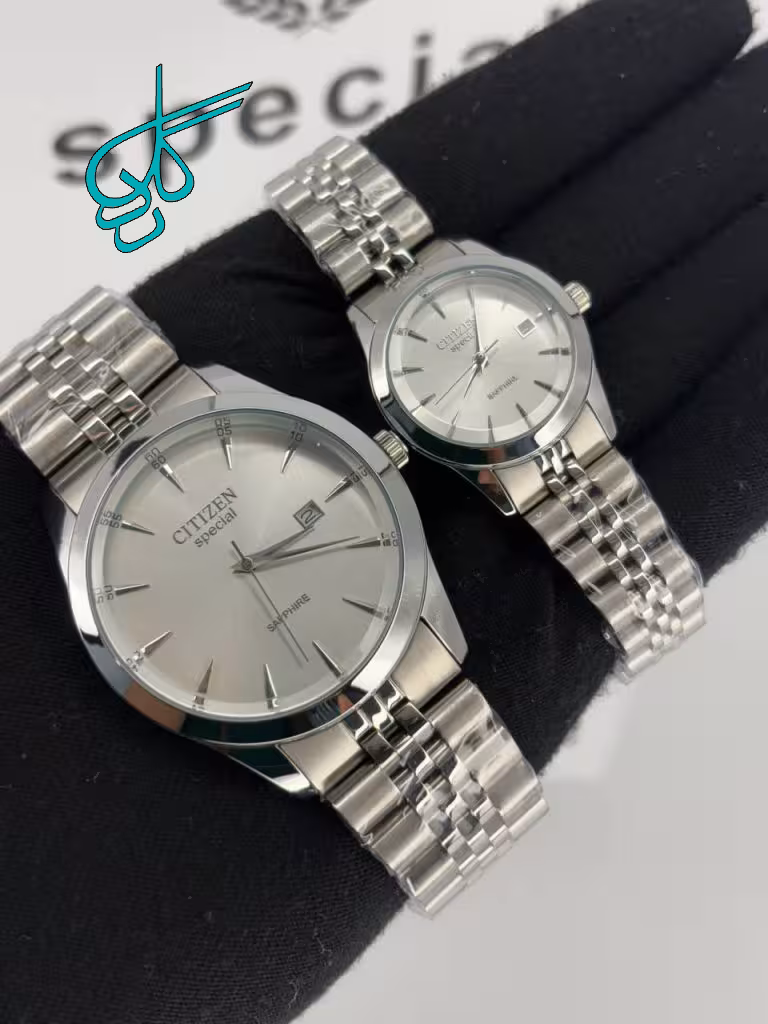 خرید ست ساعت زنانه و مردانه کلاسیک سیتیزن اسپشیال کیفیت عالی رنگ ثابت موتور ژاپن کد 2117416 - ردگل