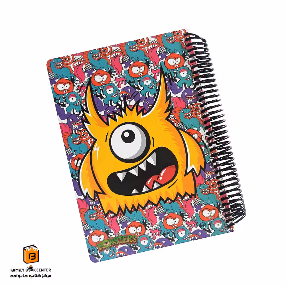 دفتر خط دار 100 برگ طرح مانستر لانگو (Lango)