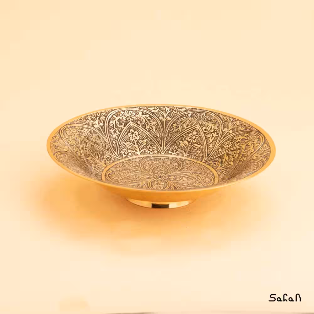 شیرینی خوری کوچک برنجی آنتیک مدل مینا