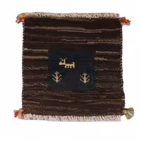 گبه دستبافت نیم متری طرح قشقایی کد 4030339