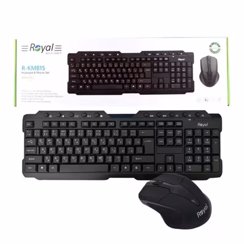 کیبورد و موس بیسیم رویال مدل ROYAL-815W