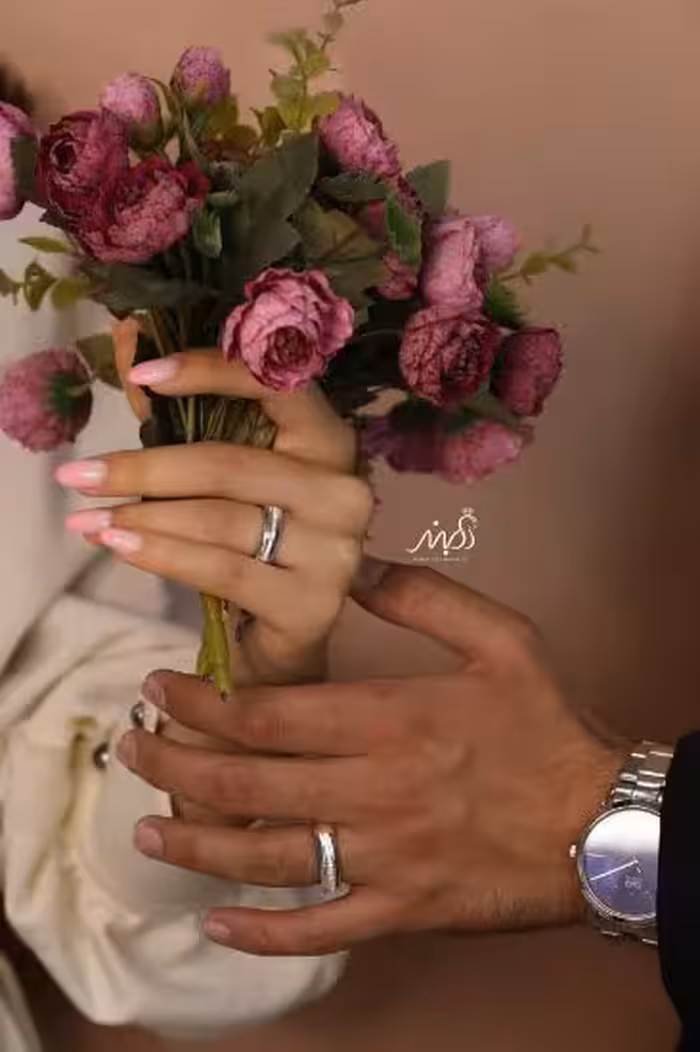 💍حلقه ست جواهري(مردانه و زنانه) خاص و زیبا؛ نقره عیار 925(R_1258)