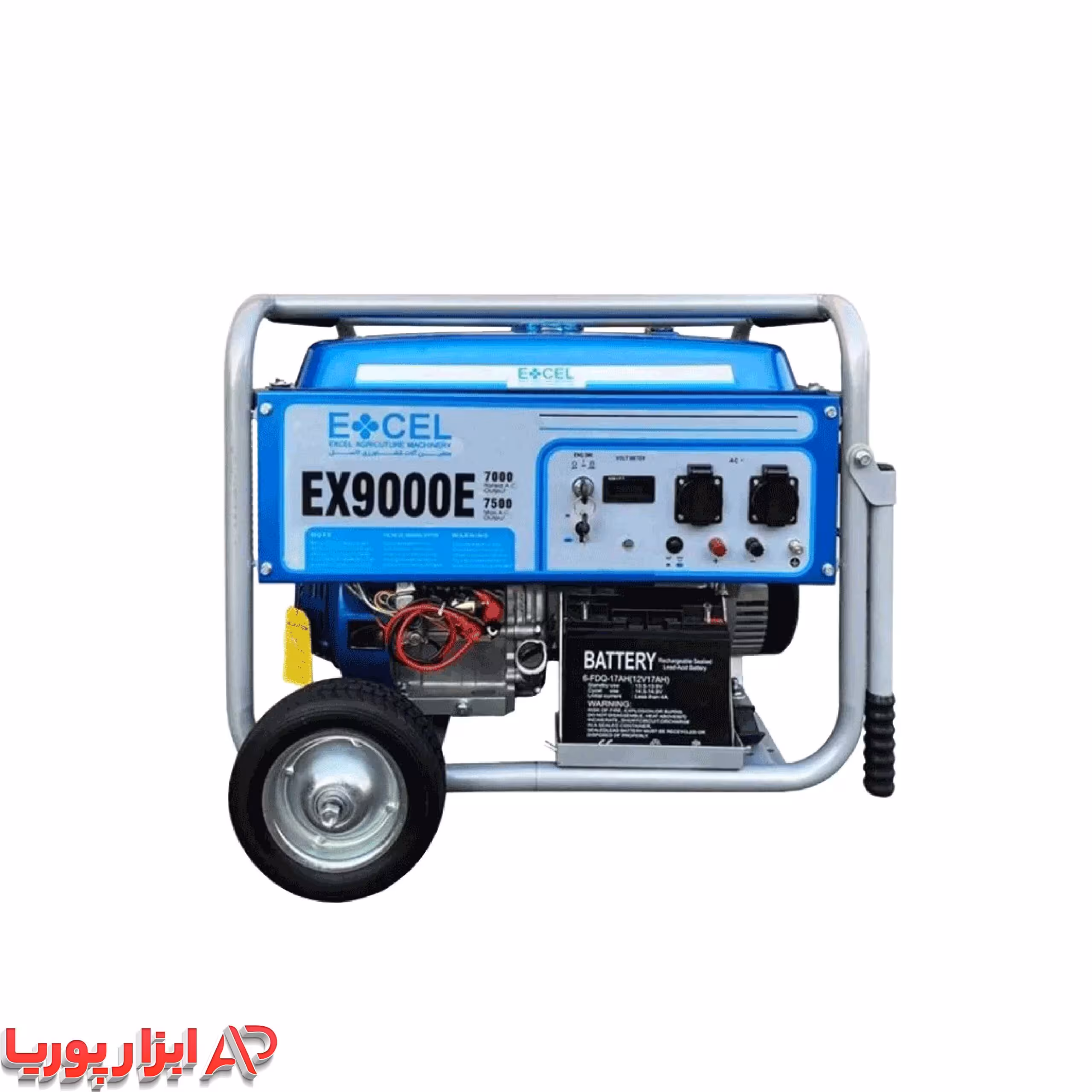 موتور برق 7.5 کیلووات چرخدار استارتی اکسل کد EX9500E