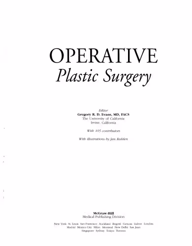 خرید و دانلود نسخه کامل کتاب Operative Plastic Surgery