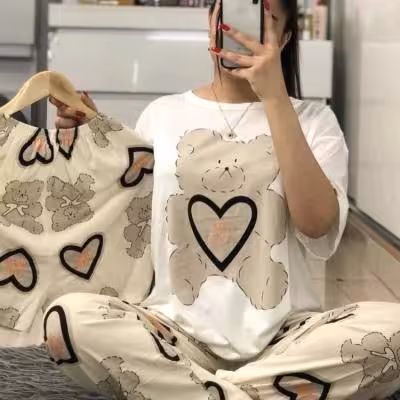 ست سه تکه طرح قلب کد 3020