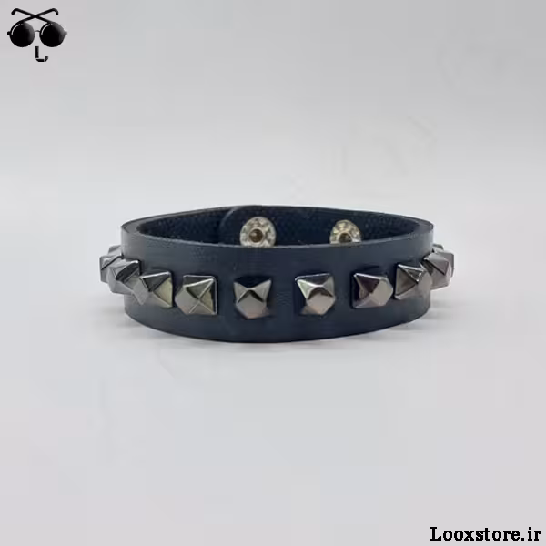 دستبند پانک یه ردیف خاص دودی