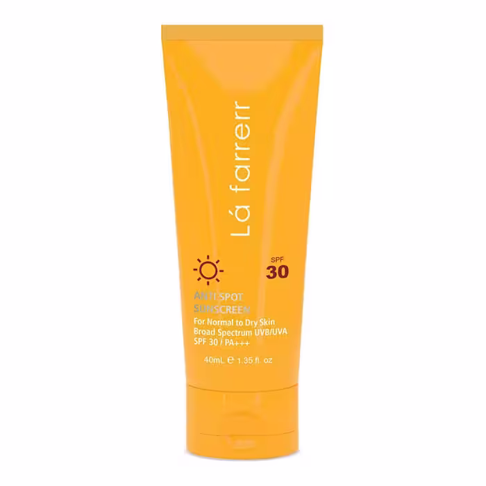 کرم ضد آفتاب و ضد لک بی رنگ 40میلی لیتر(spf30) لافارر La farrerr
