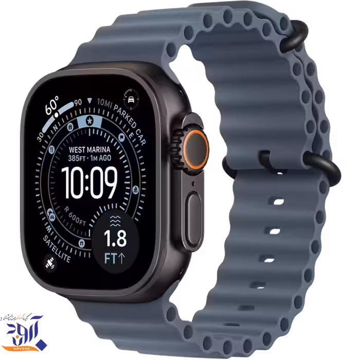اپل واچ اولترا نسل 3 تیتانیومی مشکی با بند انکر بلو اوشن