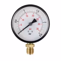 گیج فشار صفحه 10 سانت خشک 2.5 بار