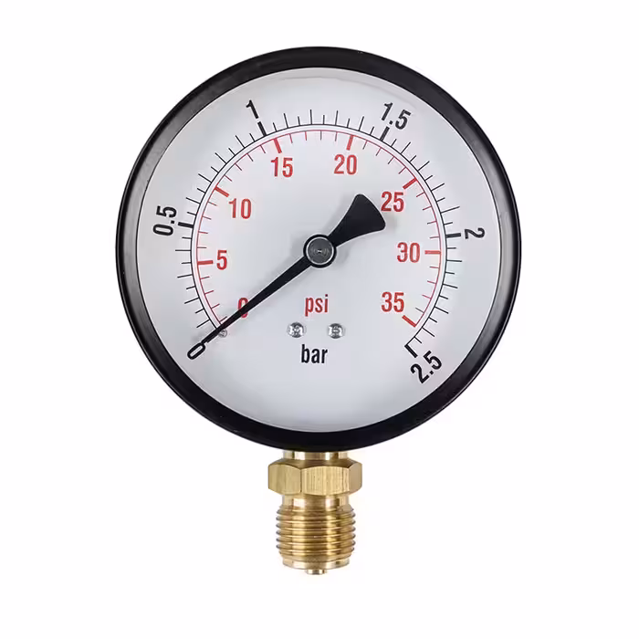 گیج فشار صفحه 10 سانت خشک 2.5 بار