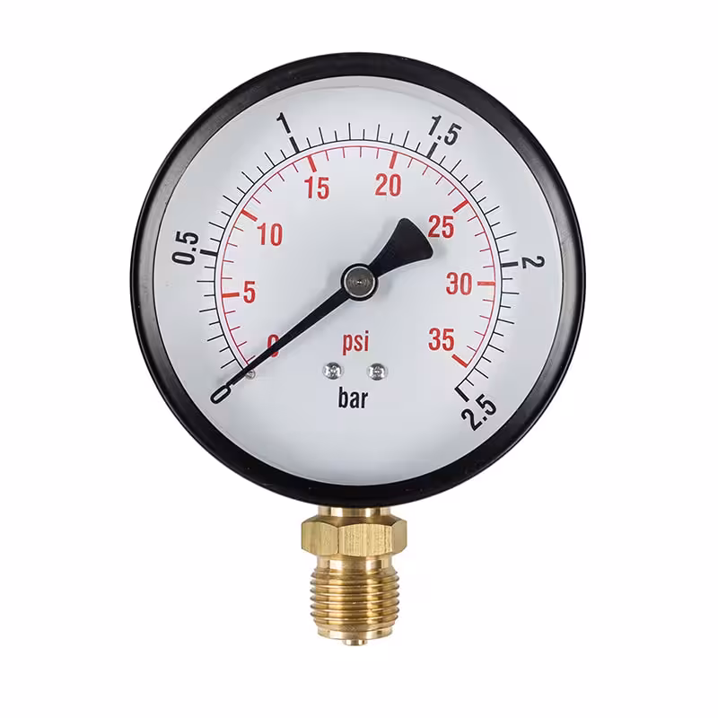 گیج فشار صفحه 10 سانت خشک 2.5 بار