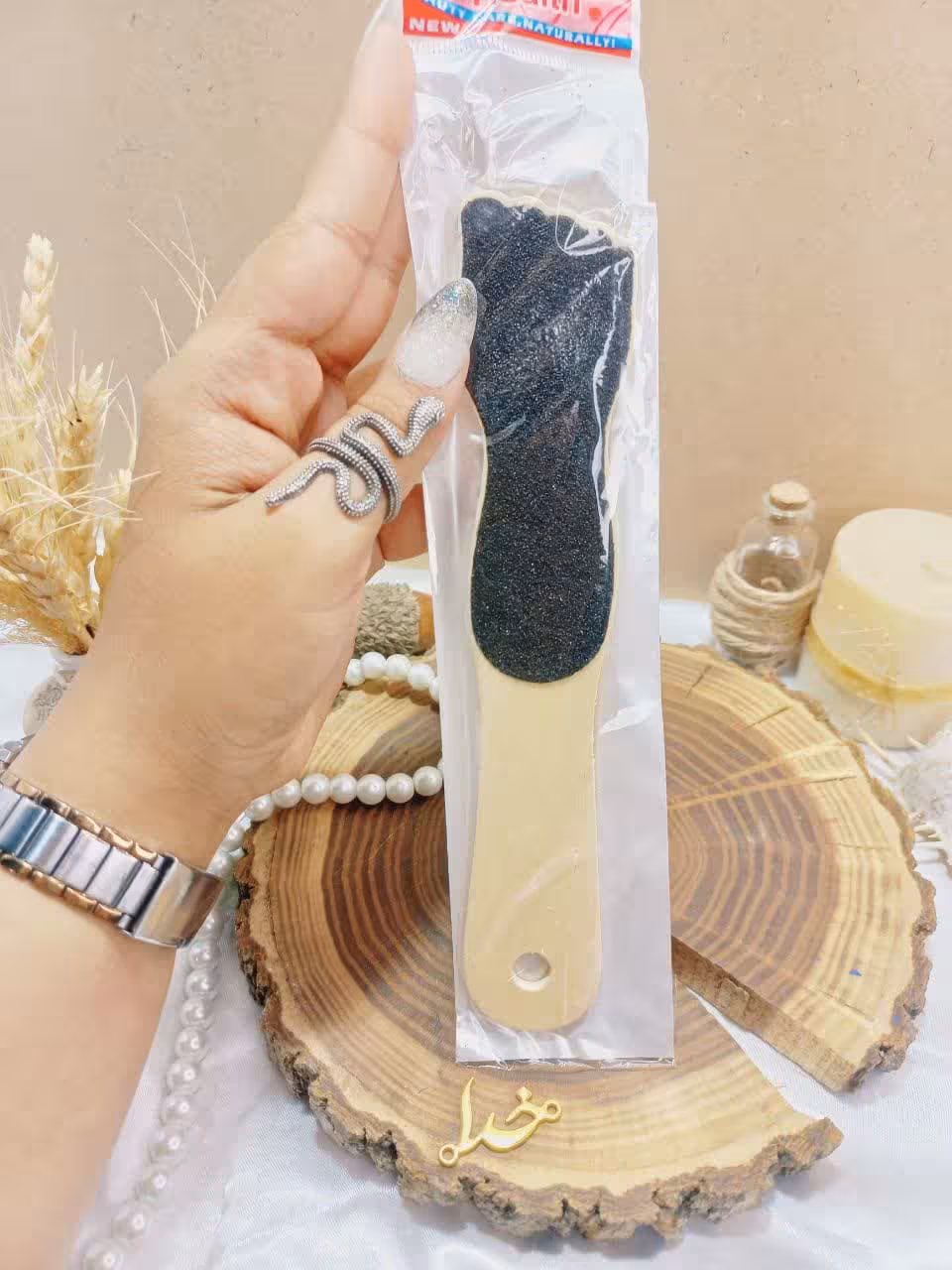 سوهان پاشنه پا چوبی طرح کف پا با کیفیت | پخش عمده