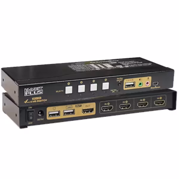 سوئیچ کی وی ام 4 خروجی اتومات HDMI USB کی نت پلاس مدل KP-SWKH404