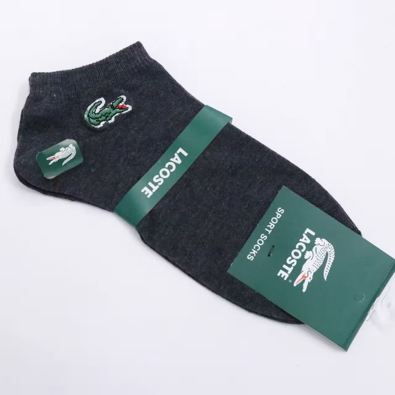 جوراب مچی اسپورت مارک LACOSTE لاگوست رنگ طوسی تیره 20031