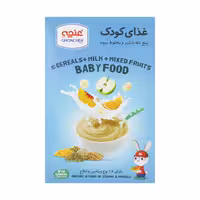 غذای کودک پنج غله با شیر و مخلوط میوه غنچه – 250 گرم