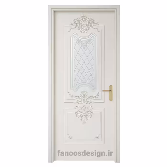 درب سفید کلاسیک تزیینی کد 30679