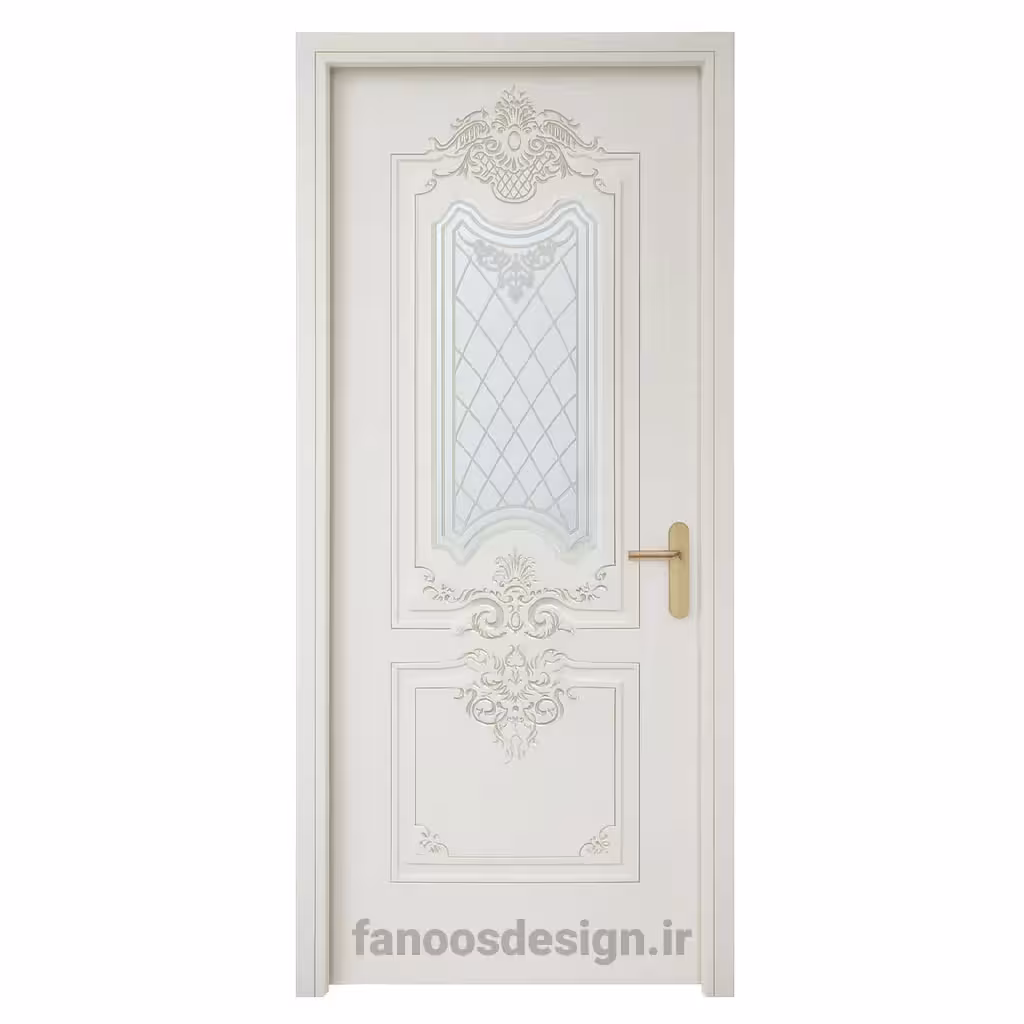 درب سفید کلاسیک تزیینی کد 30679