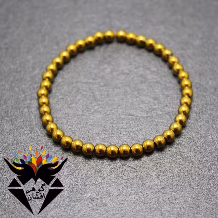 دستبند حدید طلایی کد D_1003B